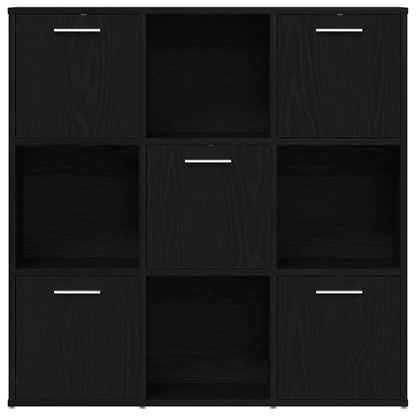Bokhylle Svart Eik 90x28x90 cm