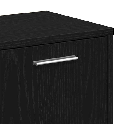 Bokhylle Svart Eik 90x28x90 cm