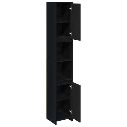 Baderomsskap Svart Eik 30 x 30 x 183.5 cm