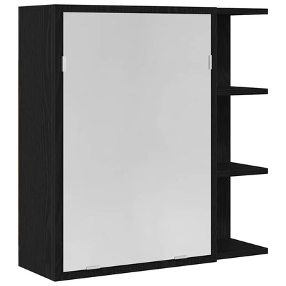 Badspeilskap Svart Eik 62,5x20,5x64cm Laget av tre