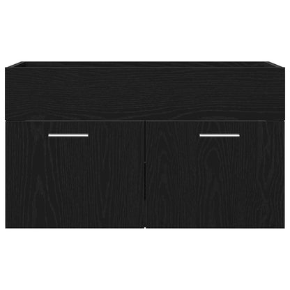 Badevaskskap Sort Eik 80x38,5x46 cm laget av tre