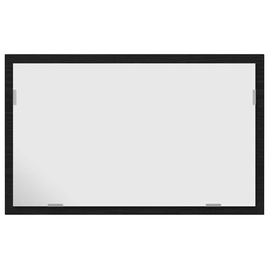 Baderomsspeil med LED-lys svart eik 60x8,5x37 cm