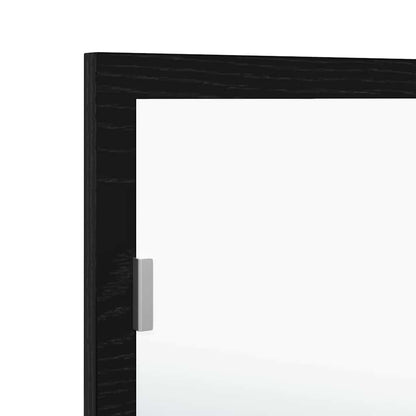 Baderomsspeil LED Badspeil i Svart Eik 100x8,5x37 cm