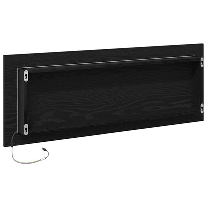 Baderomsspeil LED Badspeil i Svart Eik 100x8,5x37 cm