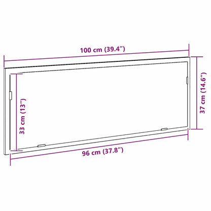 Baderomsspeil LED Badspeil i Svart Eik 100x8,5x37 cm