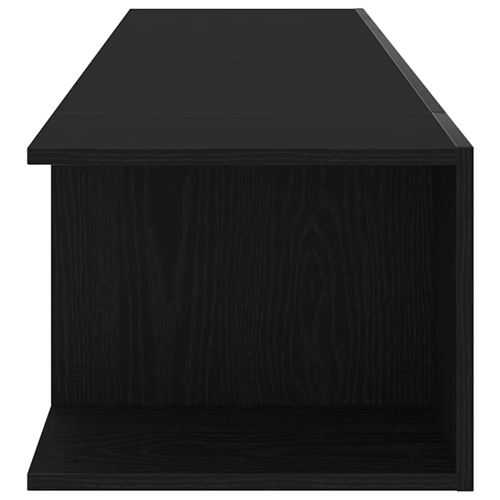 TV-Møbel Svart Eik TV-skap med LED-lys i, 135x39x30 cm, lagd av