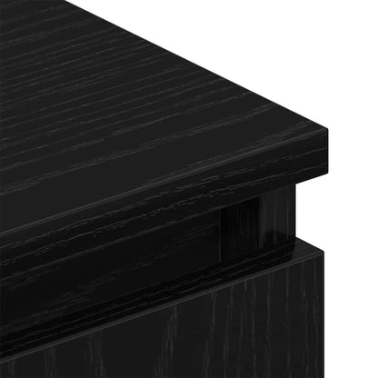 TV-Møbel Svart Eik TV-benk med trebein 102x35x50 cm