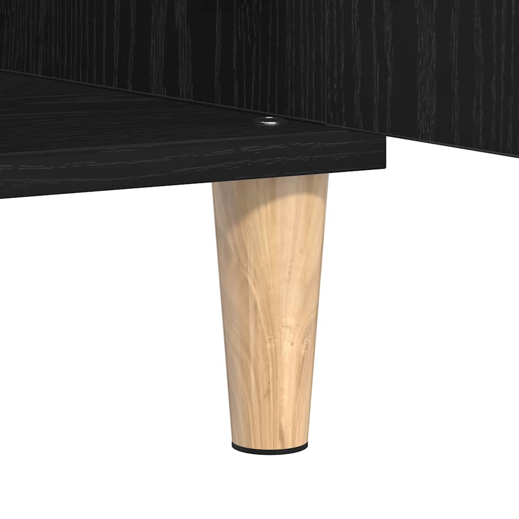 Sidebord Svart Eik 60x35x70 cm