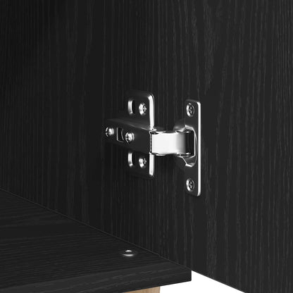 Sidebord Svart Eik 60x35x70 cm