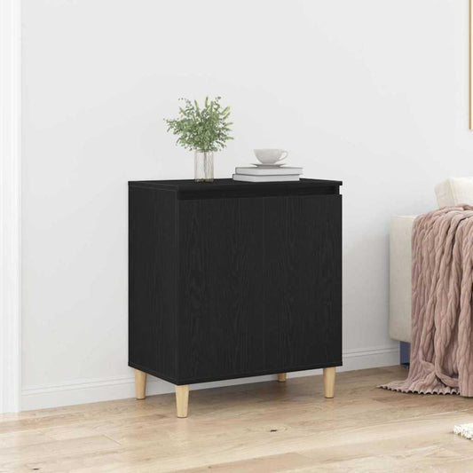 Sidebord Svart Eik 60x35x70 cm