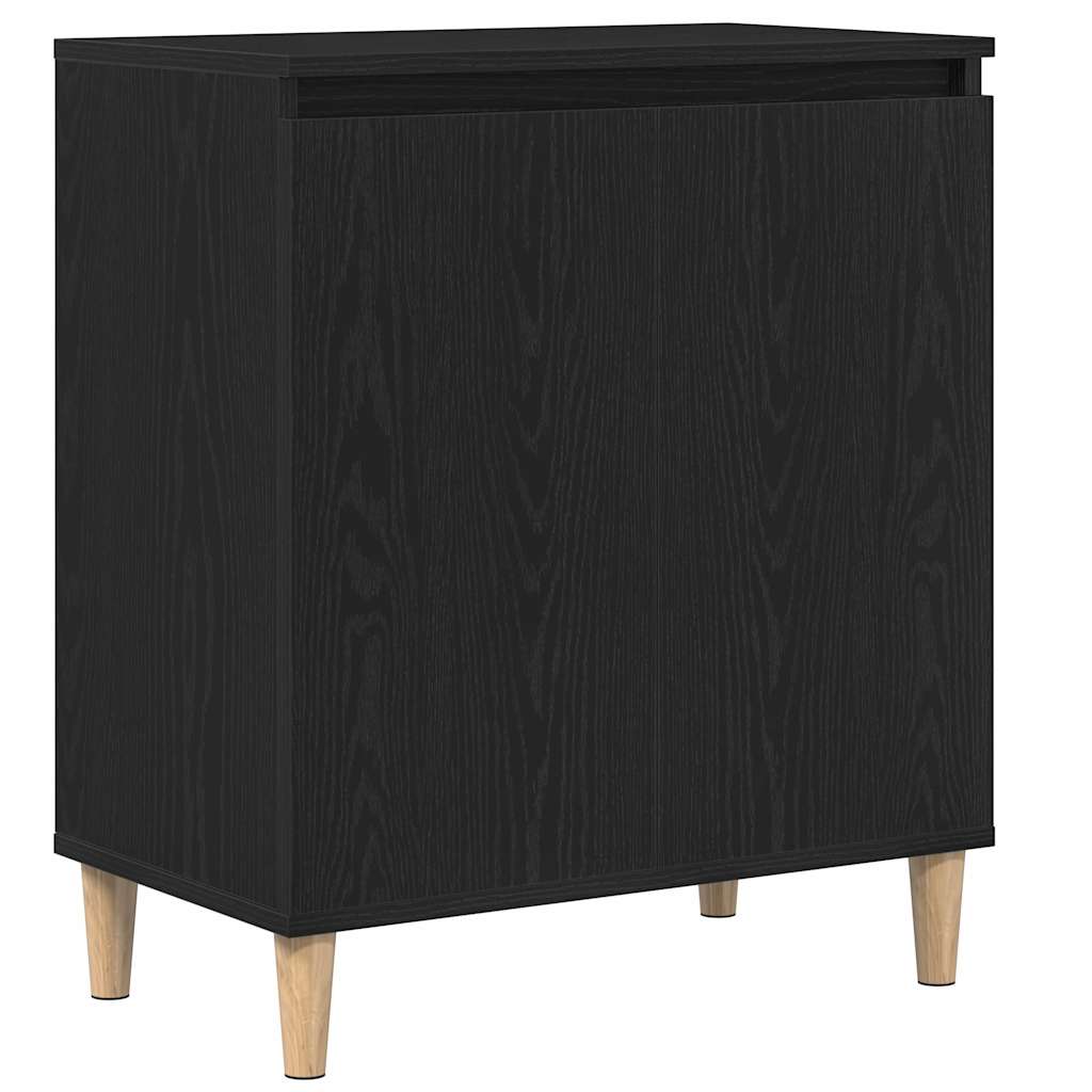 Sidebord Svart Eik 60x35x70 cm