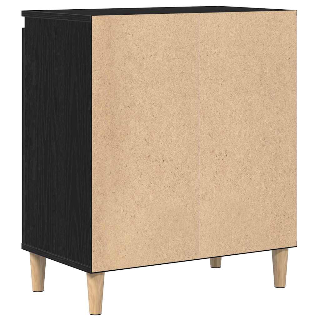 Sidebord Svart Eik 60x35x70 cm