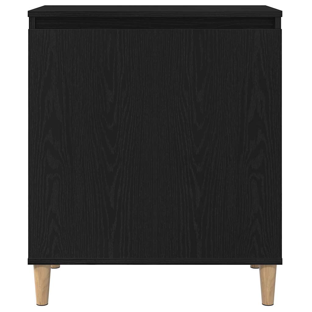 Sidebord Svart Eik 60x35x70 cm