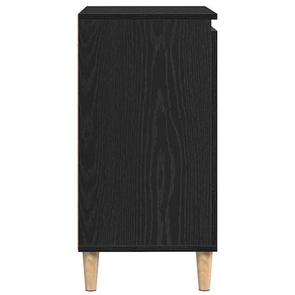Sidebord Svart Eik 60x35x70 cm
