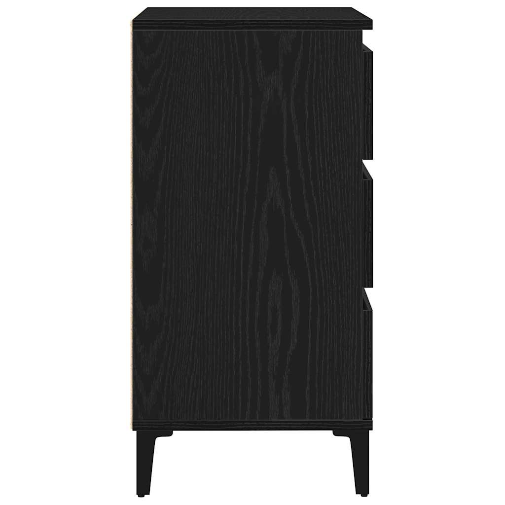 Skap Svart Eik 60x35x70 cm Konstruert Tre