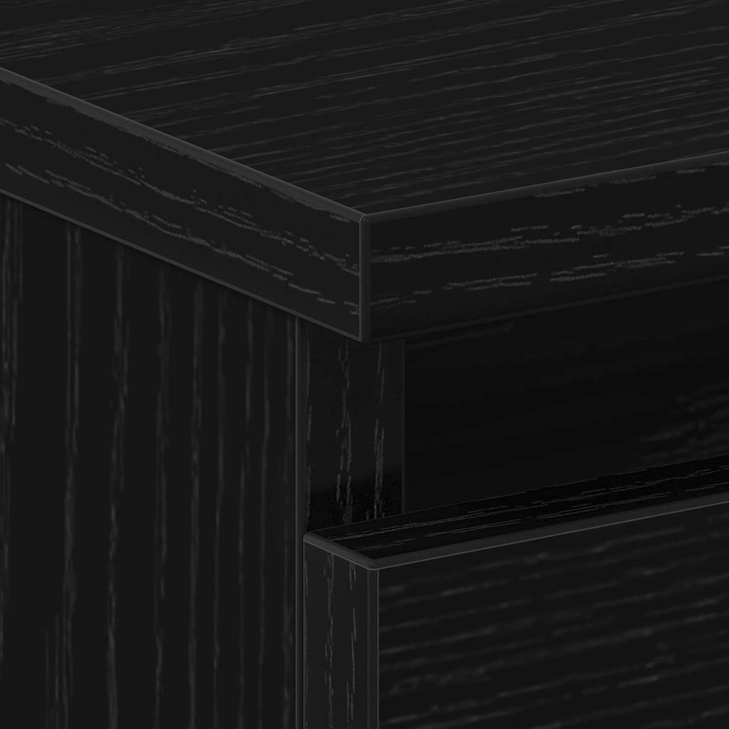 Nattbord Sengbord Svart Eik Nattbordskap 50 x 40 x 43,5 cm