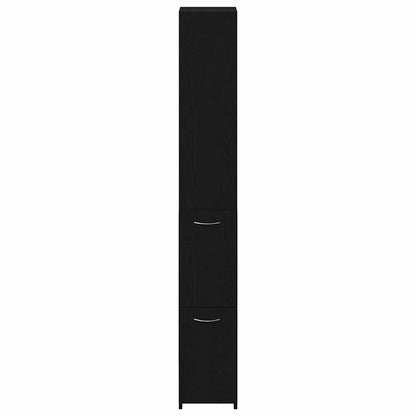 Baderomsskap Svart Eik 25 x 25 x 170 cm Konstruert tre