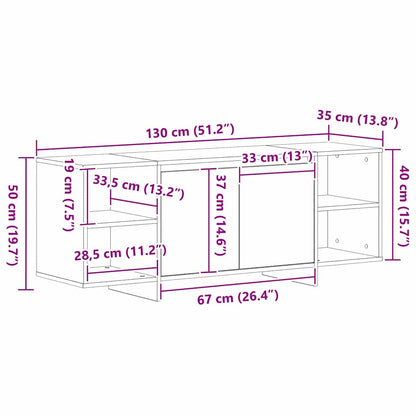 TV-Møbel Svart Eik TV-benk 120x30x40.5 cm -