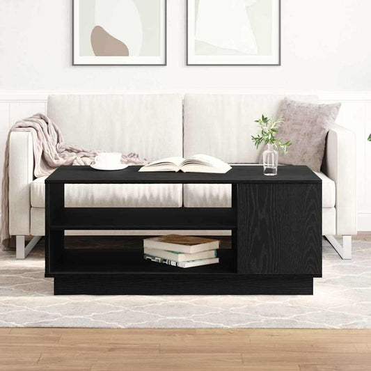 Svart Eik Kaffebord 102x55x43 cm Laget av Ingeniørtre