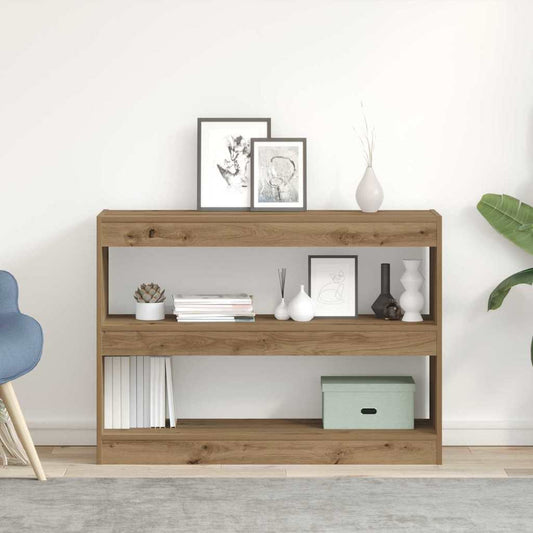 Bokhylle/Romdeler - Artisan Eik - 100x30x72 cm - Laget av konstruert tre