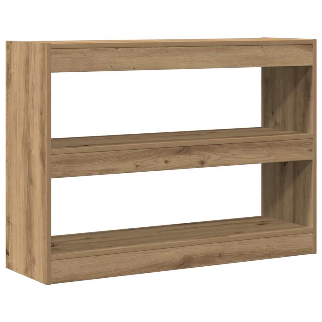 Bokhylle/Romdeler - Artisan Eik - 100x30x72 cm - Laget av konstruert tre