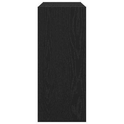 Bokhylle Svart Eik Romdeler 100x30x72 cm