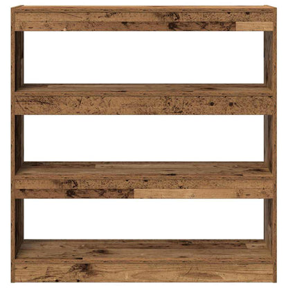 Bokhylle Brun Romdeler - Rustikk Tre - 100x30x103cm -
