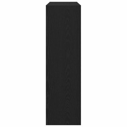 Bokhylle Svart Eik Romdeler 100x30x103cm