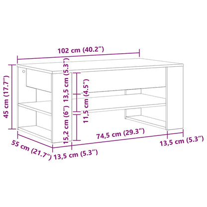 Salongbord Sofabord Artisan Eik bord 102x55x45 cm