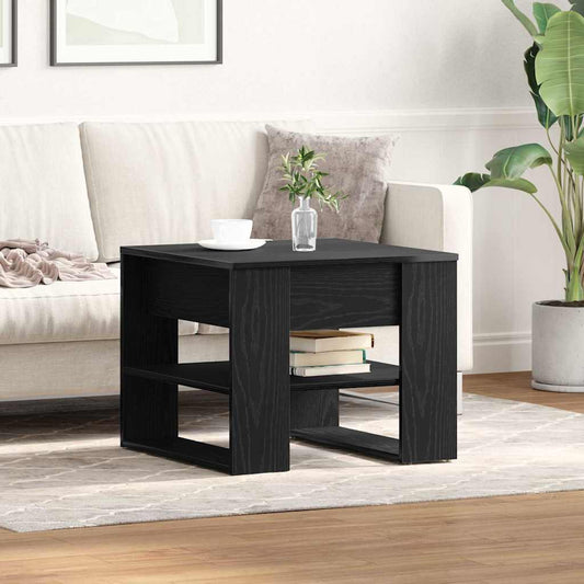 Svart Eik Kaffe Bord 55.5x55x45 cm Laget av Konstruert Tre