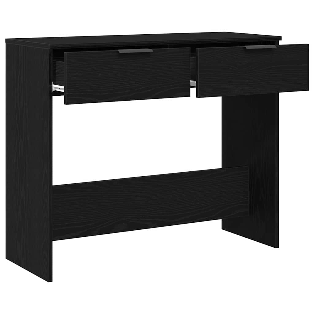 Avlastningsbord konsollbord Svart Eik 90x36x75 cm