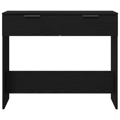 Avlastningsbord konsollbord Svart Eik 90x36x75 cm