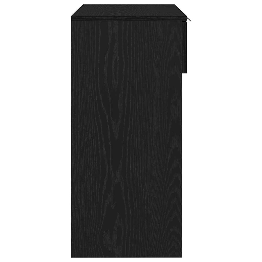 Avlastningsbord konsollbord Svart Eik 90x36x75 cm