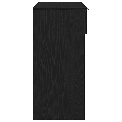 Avlastningsbord konsollbord Svart Eik 90x36x75 cm