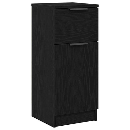 Sidebord Svart Eik 30x30x70 cm