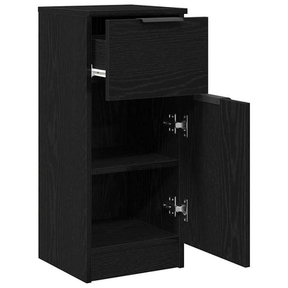 Sidebord Svart Eik 30x30x70 cm