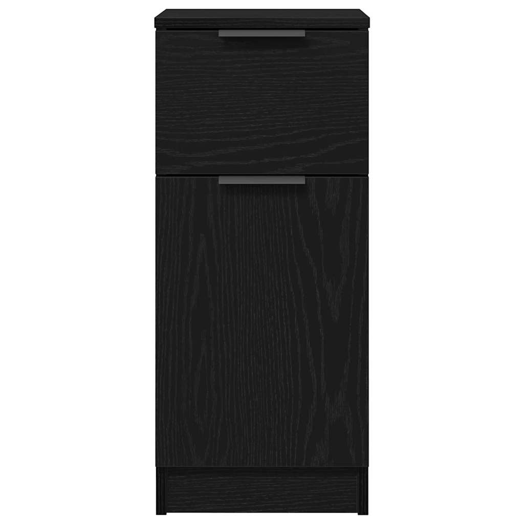 Sidebord Svart Eik 30x30x70 cm