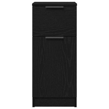 Sidebord Svart Eik 30x30x70 cm