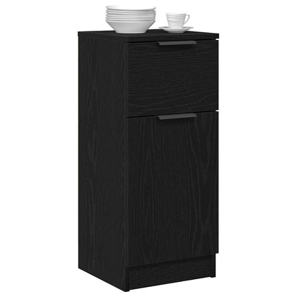 Sidebord Svart Eik 30x30x70 cm