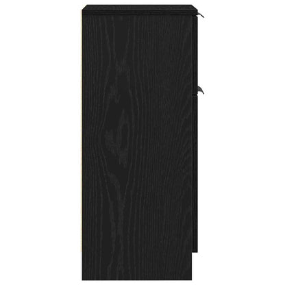 Sidebord Svart Eik 30x30x70 cm