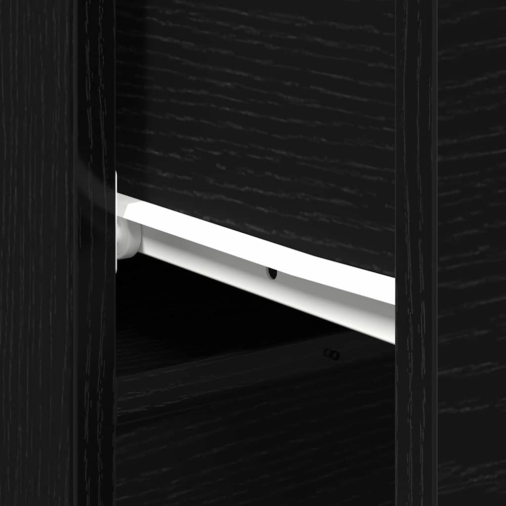 Sidebord Svart Eik 2 stk 30x30x70 cm