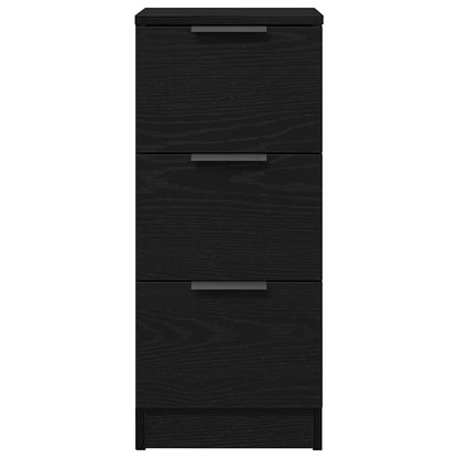 Sidebord Svart Eik 2 stk 30x30x70 cm
