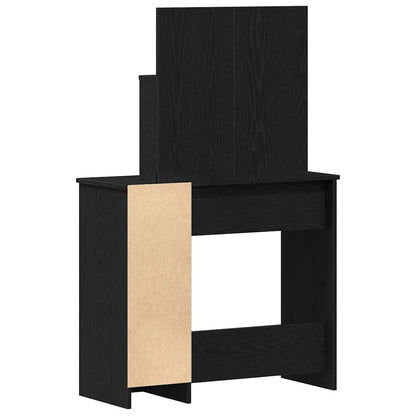 Sminkebord Svart Eik Speil 86,5 x 35 x 136 cm
