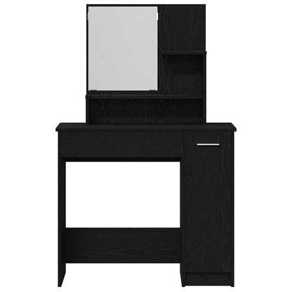 Sminkebord Svart Eik Speil 86,5 x 35 x 136 cm