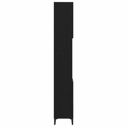 Baderomsskap Svart Eik 30x30x190 cm
