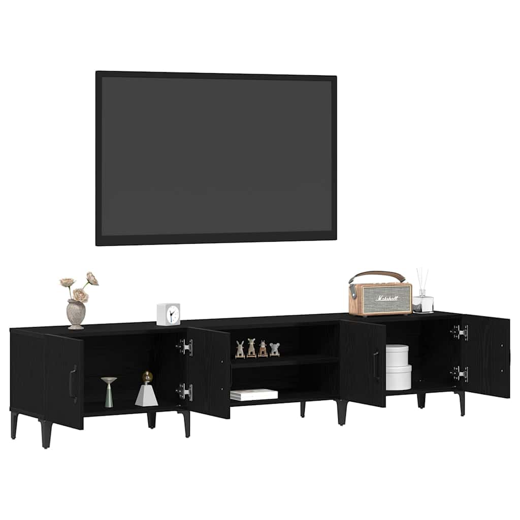 TV-Møbel Svart Eik TV-benk 180x31,5x40 cm