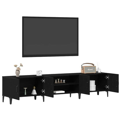TV-Møbel Svart Eik TV-benk 180x31,5x40 cm