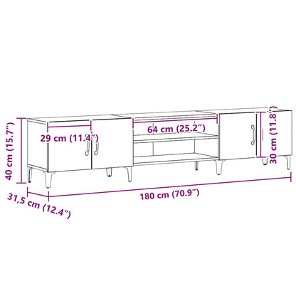 TV-Møbel Svart Eik TV-benk 180x31,5x40 cm