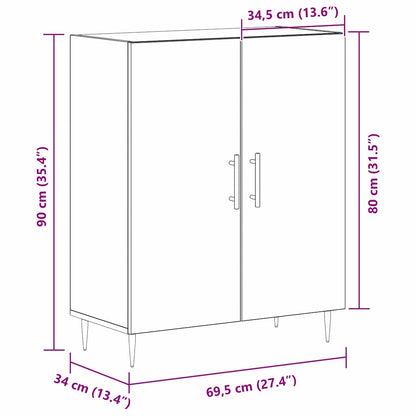 Skjenk Svart Eik 69,5x34x90 cm
