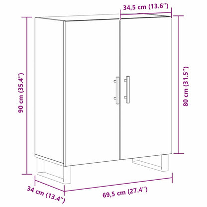 Skjenk Svart Eik 69,5x34x90 cm